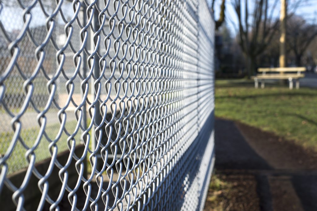 Chain Link Fence around Business